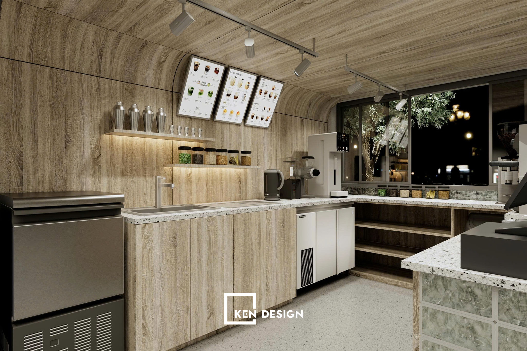 Concept hiện đại cho quán cafe Phiêu Thái Thịnh